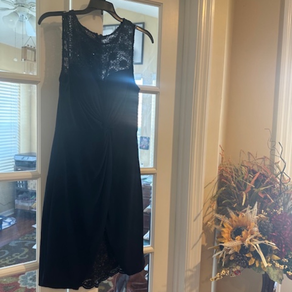 Navy Blue sequin, fitted, sleeveless dress